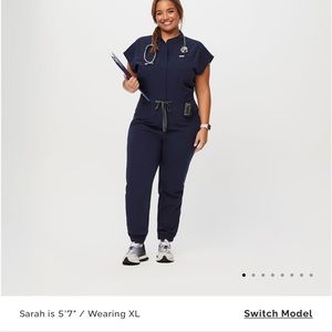 Rafaela Cargo Scrub-jumpsuit Navy - Figs